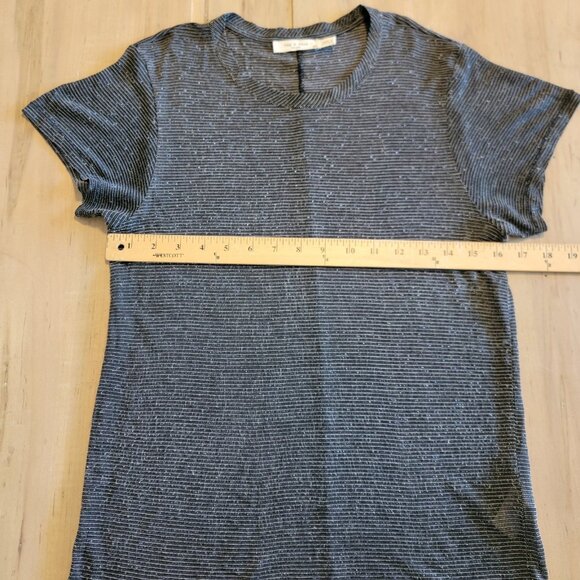 Rag & Bone Women's Metallic Short Sleeve Top Size M Lightweight Layer - Picture 5 of 9